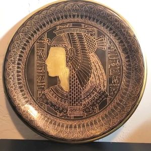 Egyptian Etched Decorative Plate